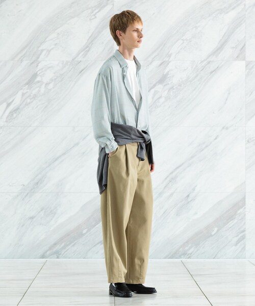 tk.TAKEO KIKUCHI（ティーケータケオキクチ）の「【別注】Dickies®　TRバレルパンツ（その他パンツ・メンズ・ブラック/ベージュ・03/02）」の9枚目の写真