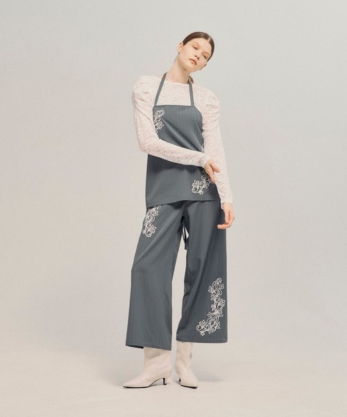 LEPSIM(レプシィム)の「《un STANDARD by LEPSIM》レースバルーンスリーブプルオーバー 1070184(Tシャツ/カットソー・レディース・ブラック/オフホワイト・FREE)」の8枚目の写真