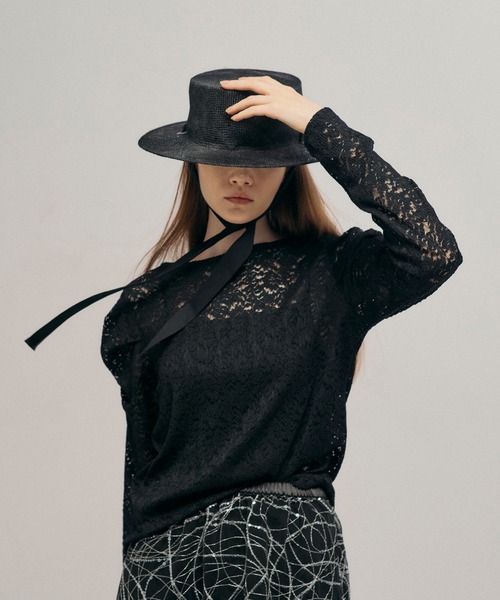 LEPSIM(レプシィム)の「《un STANDARD by LEPSIM》レースバルーンスリーブプルオーバー 1070184(Tシャツ/カットソー・レディース・ブラック/オフホワイト・FREE)」の10枚目の写真