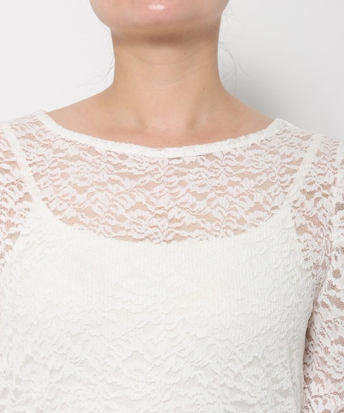 LEPSIM(レプシィム)の「《un STANDARD by LEPSIM》レースバルーンスリーブプルオーバー 1070184(Tシャツ/カットソー・レディース・ブラック/オフホワイト・FREE)」の18枚目の写真