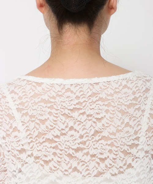LEPSIM(レプシィム)の「《un STANDARD by LEPSIM》レースバルーンスリーブプルオーバー 1070184(Tシャツ/カットソー・レディース・ブラック/オフホワイト・FREE)」の21枚目の写真
