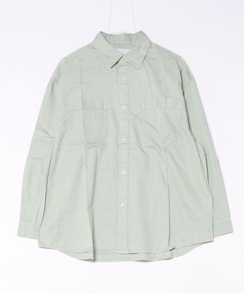 CONVERSE TOKYO(コンバーストウキョウ)の「ACID WASH STAR★ PATCH OVER SHIRT(シャツ/ブラウス・レディース・ミント/ブラック/テラコッタ/ピンク/グレー・FREE)」の1枚目の写真