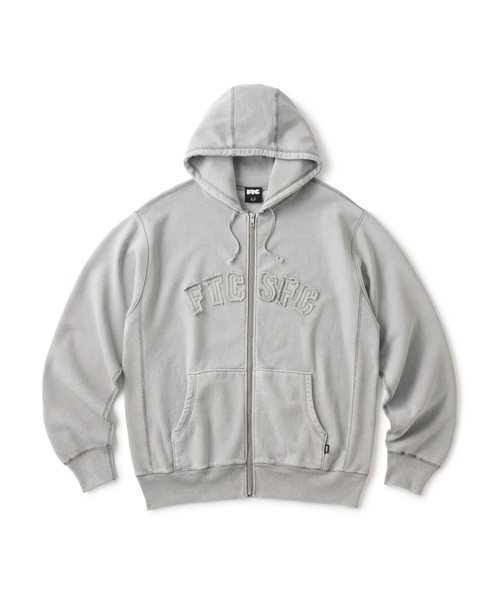FTC（エフティーシー）の「CUTOUT ARC LOGO ZIP UP HOODY（パーカー・メンズ・グレー/ネイビー/ブラック・SMALL/MEDIUM/LARGE/X-LARGE）」の3枚目の写真