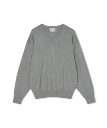 BRUMAN（ブルーマン）の「Cotton V-Neck Knit (Melange Grey)（ニット/セーター）」