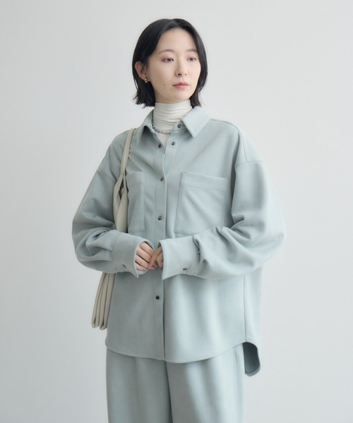 Paradise Picnic(パラダイスピクニック)の「cloche スエードダンボールニットシャツ(シャツ/ブラウス・レディース・キャメル/ブラウン/ブルー・FREE)」の20枚目の写真