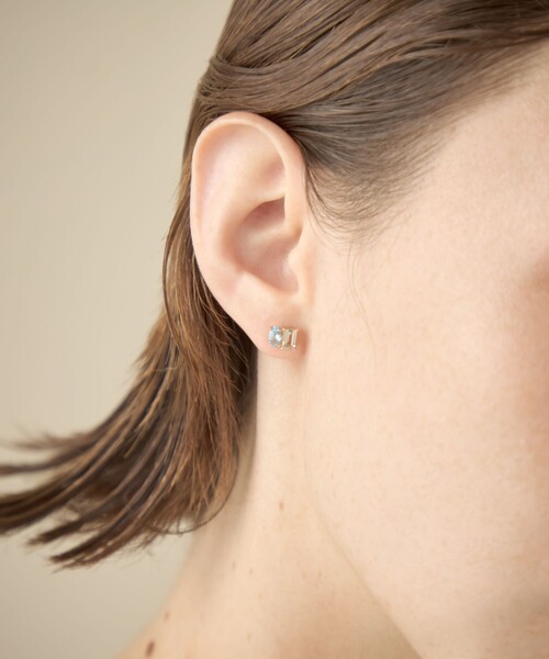 ete bijoux（エテビジュー）の「[ピース] K10YG ブルートパーズ/グリーンクォーツ ピアス（ピアス（片耳用）・レディース・イエローゴールド・FREE）」の6枚目の写真