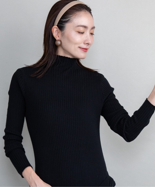 lodie(ロディ)の「【セット】リブタートル×ジャンスカニットワンピース(ワンピース・レディース・グリーン/グレー/ベージュ/ブラック・FREE)」の15枚目の写真
