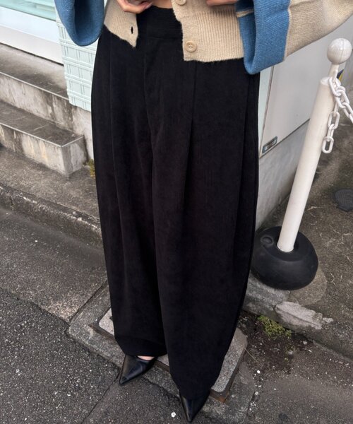 goocy(グーシー)の「コーデュロイタックパンツ(その他パンツ・レディース・ブラウン/ブラック・FREE)」の8枚目の写真