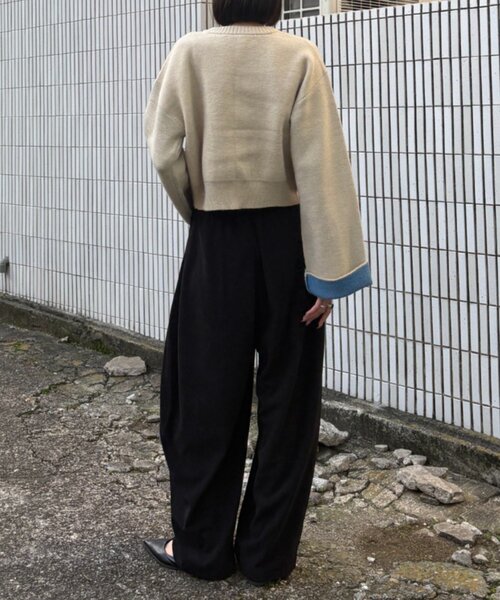 goocy(グーシー)の「コーデュロイタックパンツ(その他パンツ・レディース・ブラウン/ブラック・FREE)」の5枚目の写真