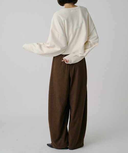 goocy(グーシー)の「コーデュロイタックパンツ(その他パンツ・レディース・ブラウン/ブラック・FREE)」の14枚目の写真