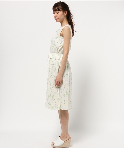 earth music&ecology（アースミュージックアンドエコロジー）の「【2016Summer】ボダニカルプリントワンピース（ワンピース・レディース・アイボリー/ブラック・FREE）」の10枚目の写真