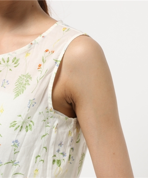 earth music&ecology（アースミュージックアンドエコロジー）の「【2016Summer】ボダニカルプリントワンピース（ワンピース・レディース・アイボリー/ブラック・FREE）」の5枚目の写真