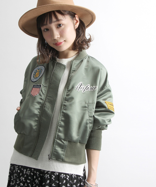 WEGO(ウィゴー)の「WEGO/ワッペンショートMA-1(MA-1・レディース・レッド/ブラック/カーキ・FREE)」の3枚目の写真