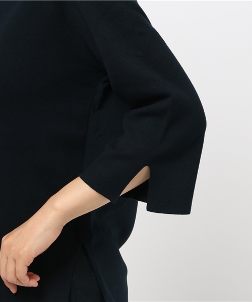 Droite lautreamont(ドロワットロートレアモン)の「ベルスリーブプルオーバー(ニット/セーター・レディース・ネイビー/ブラウン・M)」の8枚目の写真