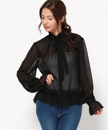 SLY | FRILL BOWTIE BLOUSE(シャツ/ブラウス)