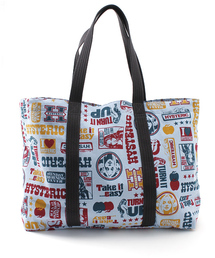 ヒステリックグラマー ★ 総柄バッグ ★ ヒスガール ★ トート HYSTERIC GLAMOUR（ヒステリックグラマー）の「HYS STORE SIGNS