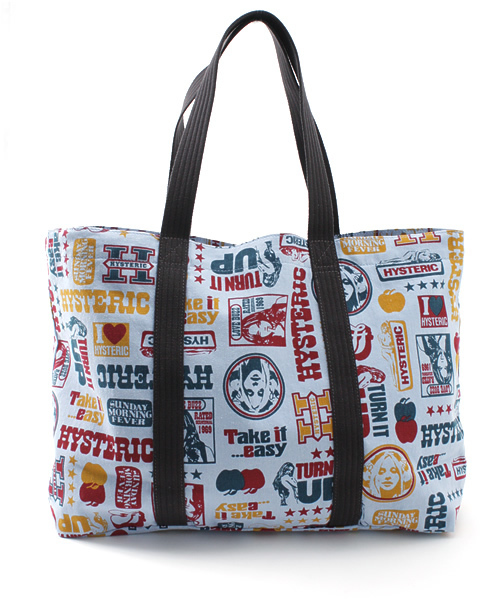 【未使用級】ヒステリックグラマー　LABORATORY柄のトートバッグ HYSTERIC GLAMOUR（ヒステリックグラマー）の「LABORATORY総柄