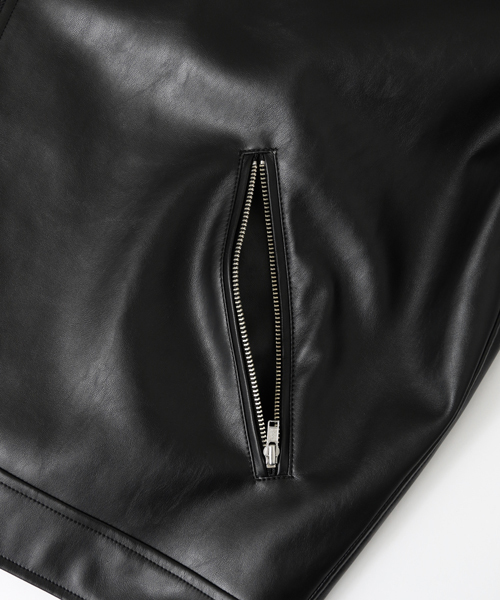 SENSE OF PLACE by URBAN RESEARCH（センスオブプレイスバイアーバンリサーチ）の「ビッグライダースジャケット（ライダースジャケット・メンズ・ブラック・FREE）」の4枚目の写真