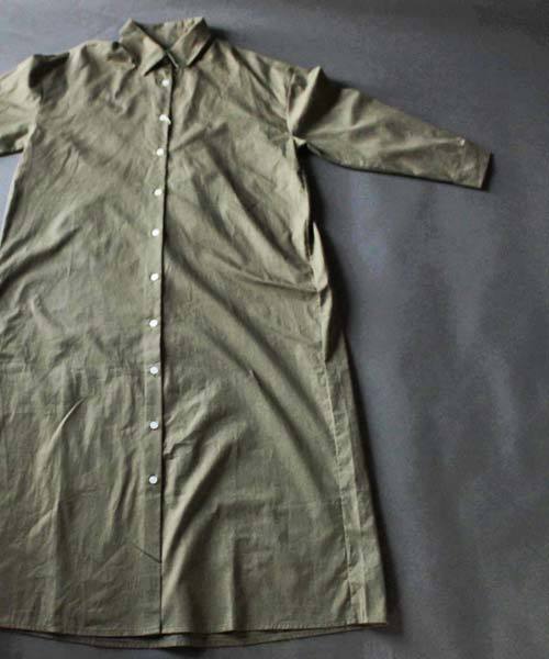 antiqua(アンティカ)の「ロングシャツワンピース(シャツワンピース・レディース・カーキ・M)」の10枚目の写真