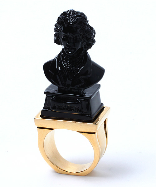 goocy（グーシー）の「【AMBUSH】 BEEEEETHOVEN RING（リング・レディース・ホワイト/ブラック/イエロー/ゴールド・SMALL/MEDIUM）」の3枚目の写真