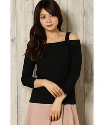 VENCEEXCHANGE | 肩ヒモ付きオフショルプルオーバー                   (Tシャツ/カットソー)