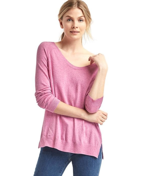 GAP（ギャップ）の「Gap 長袖ポインテールセーター（ニット/セーター・レディース・ホワイト/スモークピンク/ブラック/ライトグレー/オフホワイト/グレイッシュブルー/インディゴブルー・XXS/L/S/M/XS）」の7枚目の写真