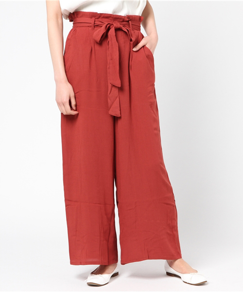 VENCEEXCHANGE（ヴァンスエクスチェンジ）の「レーヨン楊柳ワイドパンツ（その他パンツ・レディース・オレンジ/マスタード/ネイビー・MEDIUM）」の3枚目の写真