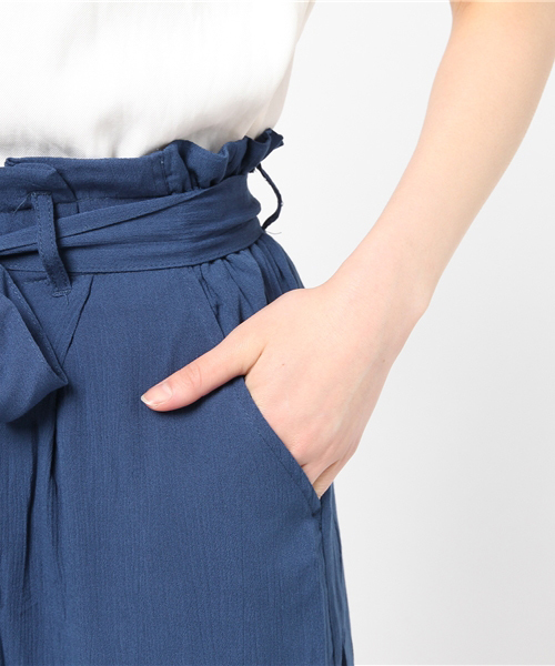 VENCEEXCHANGE（ヴァンスエクスチェンジ）の「レーヨン楊柳ワイドパンツ（その他パンツ・レディース・オレンジ/マスタード/ネイビー・MEDIUM）」の9枚目の写真