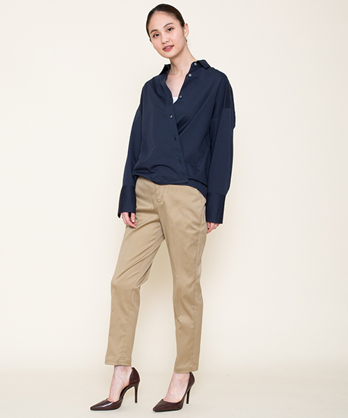 MARIEBELLE　JEAN（マリベルジーン）の「MARIEBELLE JEAN   テーパード トラウザー カラーパンツ   KIR(キール)/33173020（スラックス・レディース・ベージュ/ネイビー・26inch/23inch/24inch/25inch/27inch）」の11枚目の写真