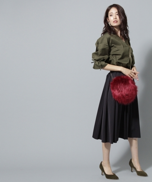 Andemiu（アンデミュウ）の「【WEB限定】リバーシブルスカート772011（スカート・レディース・ブラック/ピンク/イエロー/グリーン・FREE）」の7枚目の写真