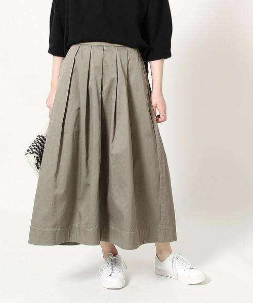 coen(コーエン)の「【大人気・追加生産】チノフレアマキシスカート(スカート・レディース・ブラック/ベージュ/カーキ/ネイビー・LARGE/MEDIUM)」の4枚目の写真