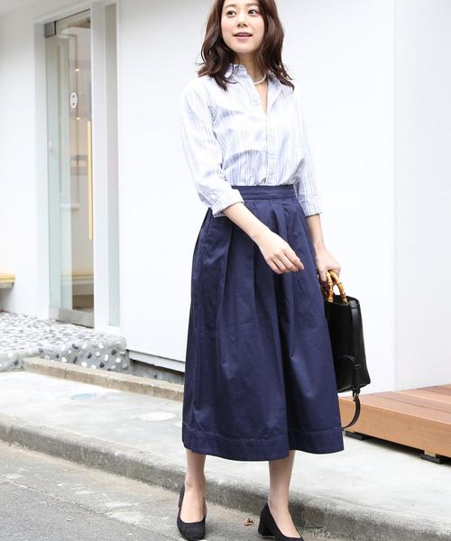 coen(コーエン)の「【大人気・追加生産】チノフレアマキシスカート(スカート・レディース・ブラック/ベージュ/カーキ/ネイビー・LARGE/MEDIUM)」の5枚目の写真