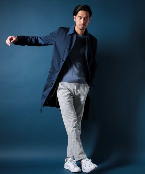 MICHEL KLEIN HOMME (ミッシェルクランオム)の「春コートスペシャルプライス スタートレックコート『PROOF TECK』(ステンカラーコート・メンズ・グレー/ブルー・MEDIUM/LARGE/X-LARGE)」の4枚目の写真