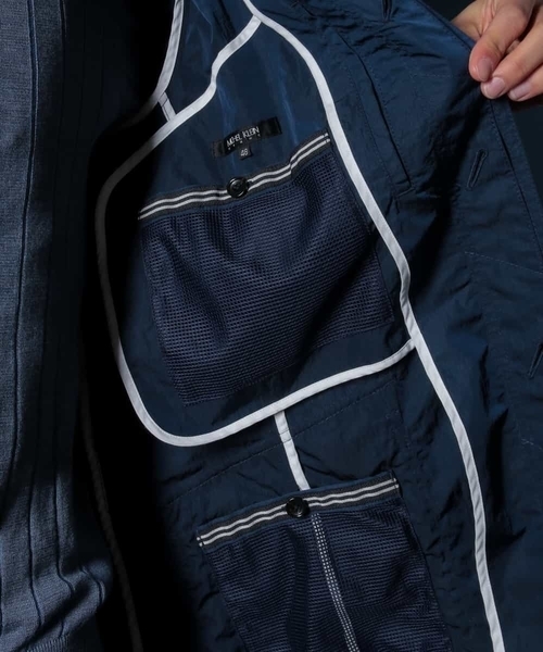 MICHEL KLEIN HOMME (ミッシェルクランオム)の「春コートスペシャルプライス スタートレックコート『PROOF TECK』(ステンカラーコート・メンズ・グレー/ブルー・MEDIUM/LARGE/X-LARGE)」の6枚目の写真
