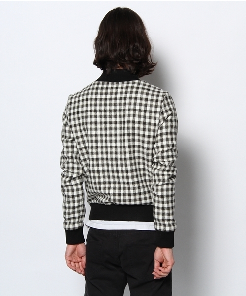 603（ロクマルサン）の「603 ウールチェックスタジャン（ブルゾン・メンズ・ホワイト・40/42）」の3枚目の写真