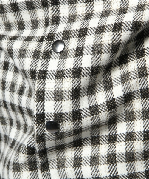 603（ロクマルサン）の「603 ウールチェックスタジャン（ブルゾン・メンズ・ホワイト・40/42）」の5枚目の写真