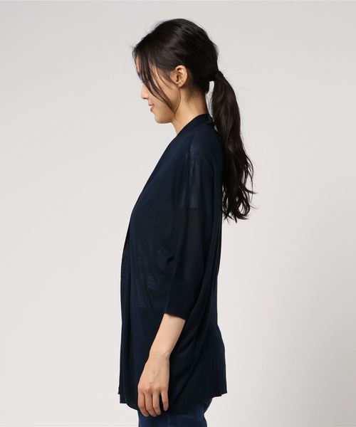 laboratory work（ラボラトリーワーク）の「レーヨントッパーカーデ（カーディガン/ボレロ・レディース・オフホワイト/グリーン/グレー/ネイビー・MEDIUM）」の5枚目の写真