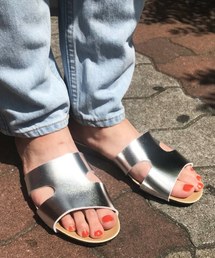 PLAKTON | 【PLAKTON/プラクトン】メタリックフラットサンダル(サンダル)