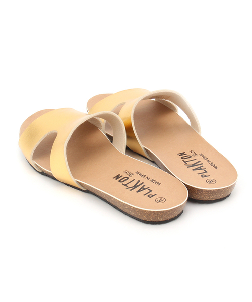 PLAKTON(プラクトン)の「【PLAKTON/プラクトン】メタリックフラットサンダル(サンダル・レディース・シルバー/ゴールド・36/37/38)」の6枚目の写真