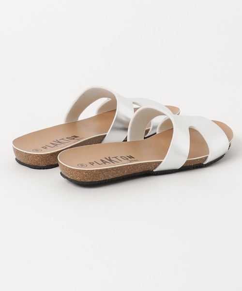 PLAKTON(プラクトン)の「【PLAKTON/プラクトン】メタリックフラットサンダル(サンダル・レディース・シルバー/ゴールド・36/37/38)」の3枚目の写真