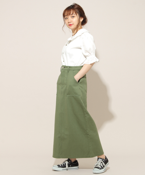 apres jour（アプレジュール）の「ステッチナロースカートZOZOTOWN限定アイテム】（スカート・レディース・ブラック/オフホワイト/ベージュ/カーキ・フリー）」の16枚目の写真