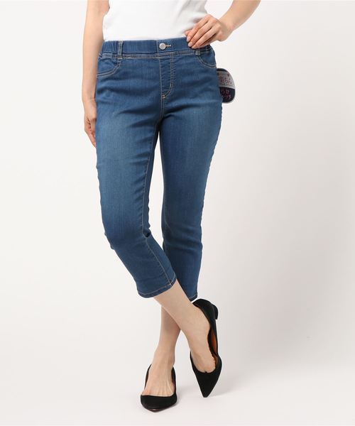 しまむら シマムラ の Closshi デニムプルオン ロールアップクロップドデニムパンツ デニムパンツ Wear