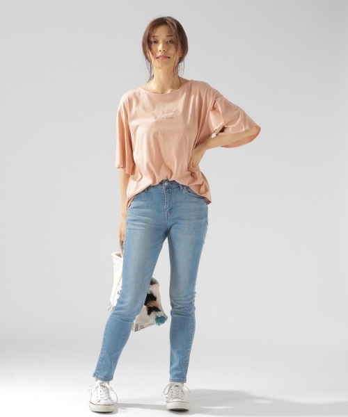 BAYFLOW（ベイフロー）の「ベーシックスキニーデニム 18AW（デニムパンツ・レディース・チャコール/サックスブルー/インディゴブルー/ブラック/ダークブルー・24inch/22inch/26inch/23inch/25inch）」の16枚目の写真