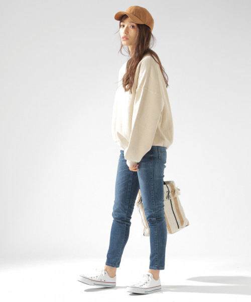 BAYFLOW（ベイフロー）の「ベーシックスキニーデニム 18AW（デニムパンツ・レディース・チャコール/サックスブルー/インディゴブルー/ブラック/ダークブルー・24inch/22inch/26inch/23inch/25inch）」の7枚目の写真