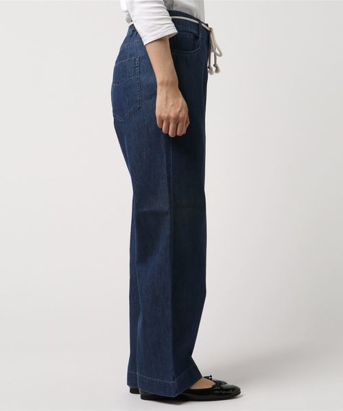 LBC（エルビーシー）の「6.1ozワイドストレートデニム（デニムパンツ・レディース・ネイビー/ブルー・M/L）」の3枚目の写真