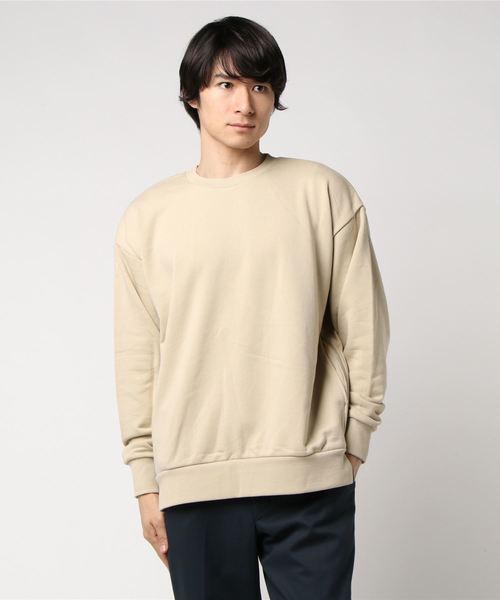 STYLEBLOCK（スタイルブロック）の「ビッグシルエットサイドジップクルーネックスウェットトレーナー（スウェット・メンズ・ピンク/ベージュ/レッド/グレー/ブラック/ホワイト・M/L）」の5枚目の写真