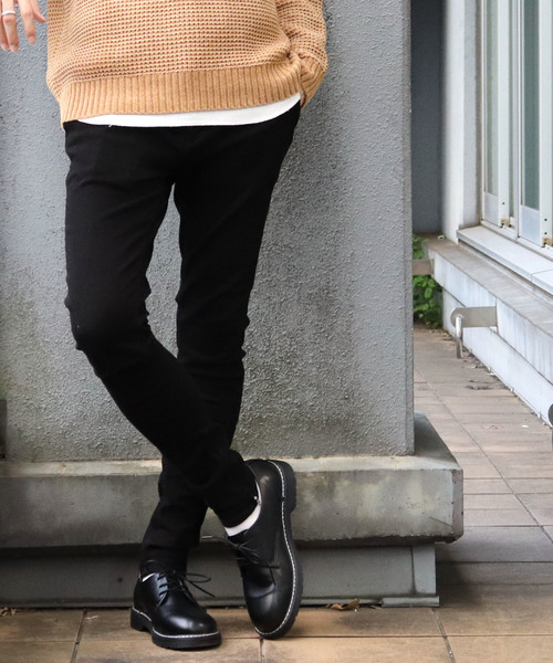 Confirm(コンファーム)の「Confirm / コンファーム スーパーストレッチスキニー(デニムパンツ・メンズ・ブラック/チャコールグレー/ブルー/サックスブルー・L/M)」の2枚目の写真