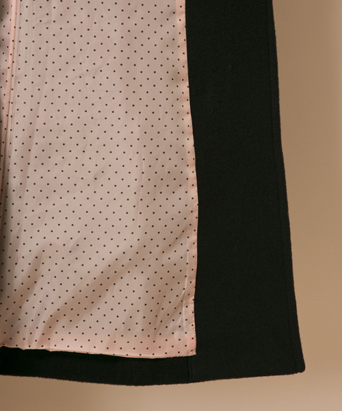 ANY SIS（エニィスィス）の「ソフトウールモッサ　コート（ピーコート・レディース・ブラック系/ブラウン系/ベージュ系/オレンジ系・1/2/3）」の11枚目の写真