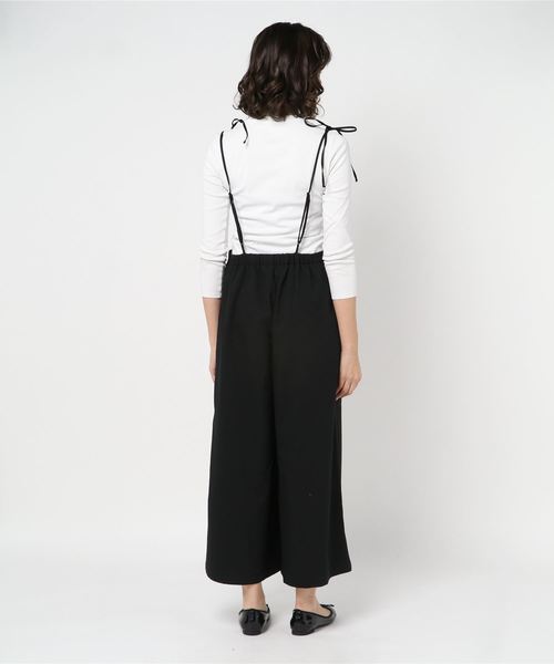 STYLEBLOCK（スタイルブロック）の「ツイルリボンモチーフハイウエストワイドパンツ（その他パンツ・レディース・ブラック/グレー/イエロー/ライトベージュ・M）」の6枚目の写真