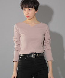 PAGEBOY | リブハートネックロングスリーブ(Tシャツ/カットソー)